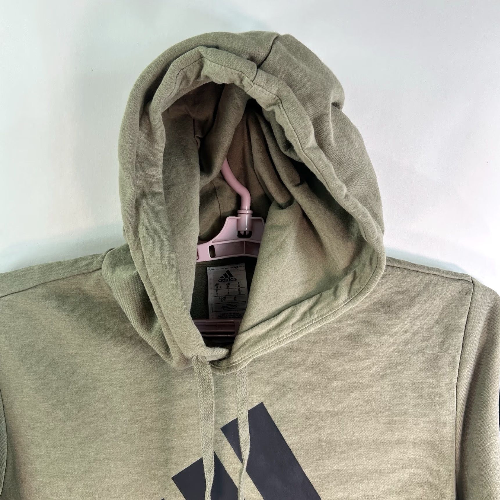 Adidas adidas Essentials Colorblock Hooded Sweatshirt Mens Size S Beige/Gray Shirt Adult Small Gray Colorblock Size US S / EU 44-46 / 1 - 4 Thumbnail