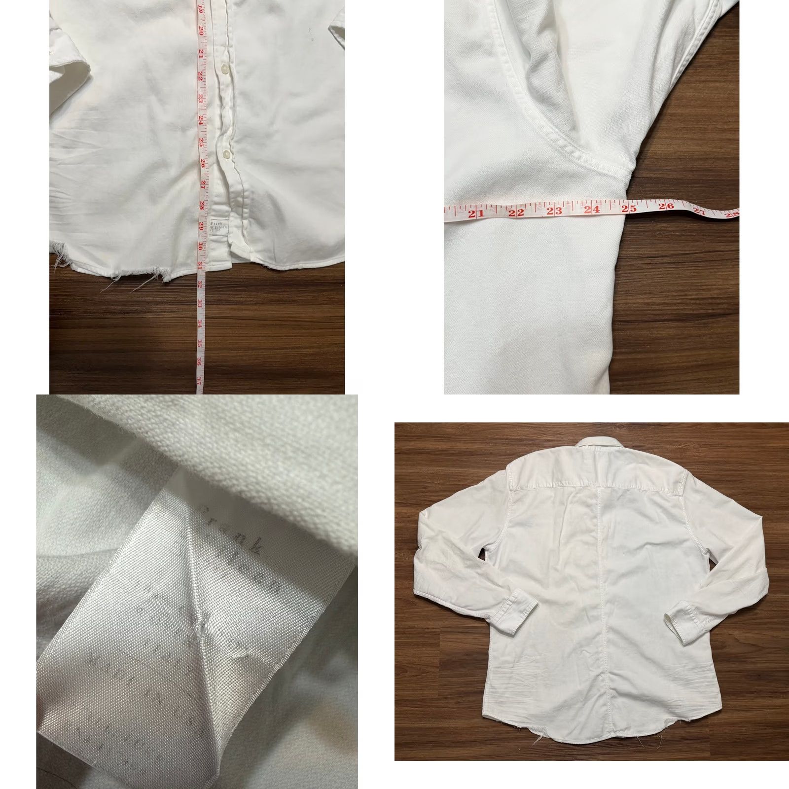 Frank & Eileen VINTAGE Frank & Eileen Luke White Distressed Raw Hem Button Down Shirt White Men 2XL Size US XXL / EU 58 / 5 - 8 Thumbnail