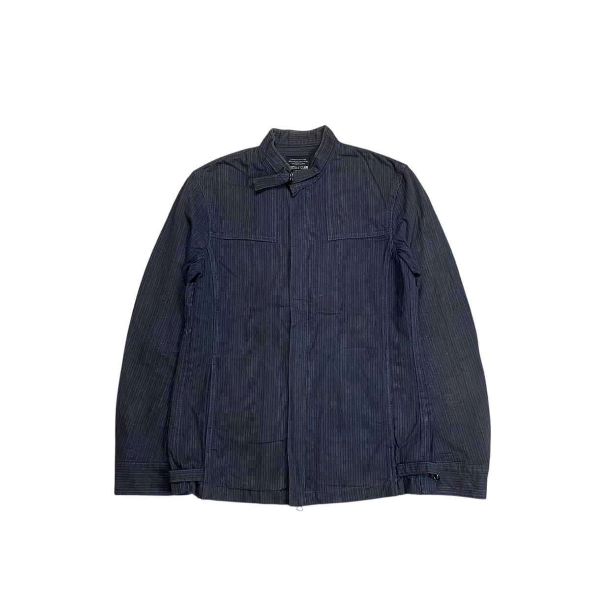 Nicole Club Nicole Club For Men Bikers Denim Stripe Two-Way Jacket Size US M / EU 48-50 / 2 - 1 Thumbnail