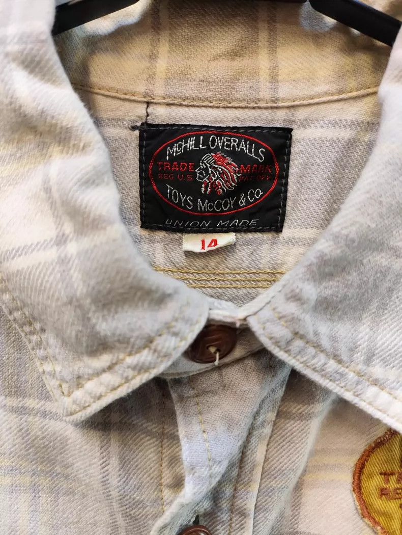 TOYS McCOY TOYS McCoy Plaid Work Shirt, Size 14, Shoulder Width 40, C Size US S / EU 44-46 / 1 - 5 Thumbnail