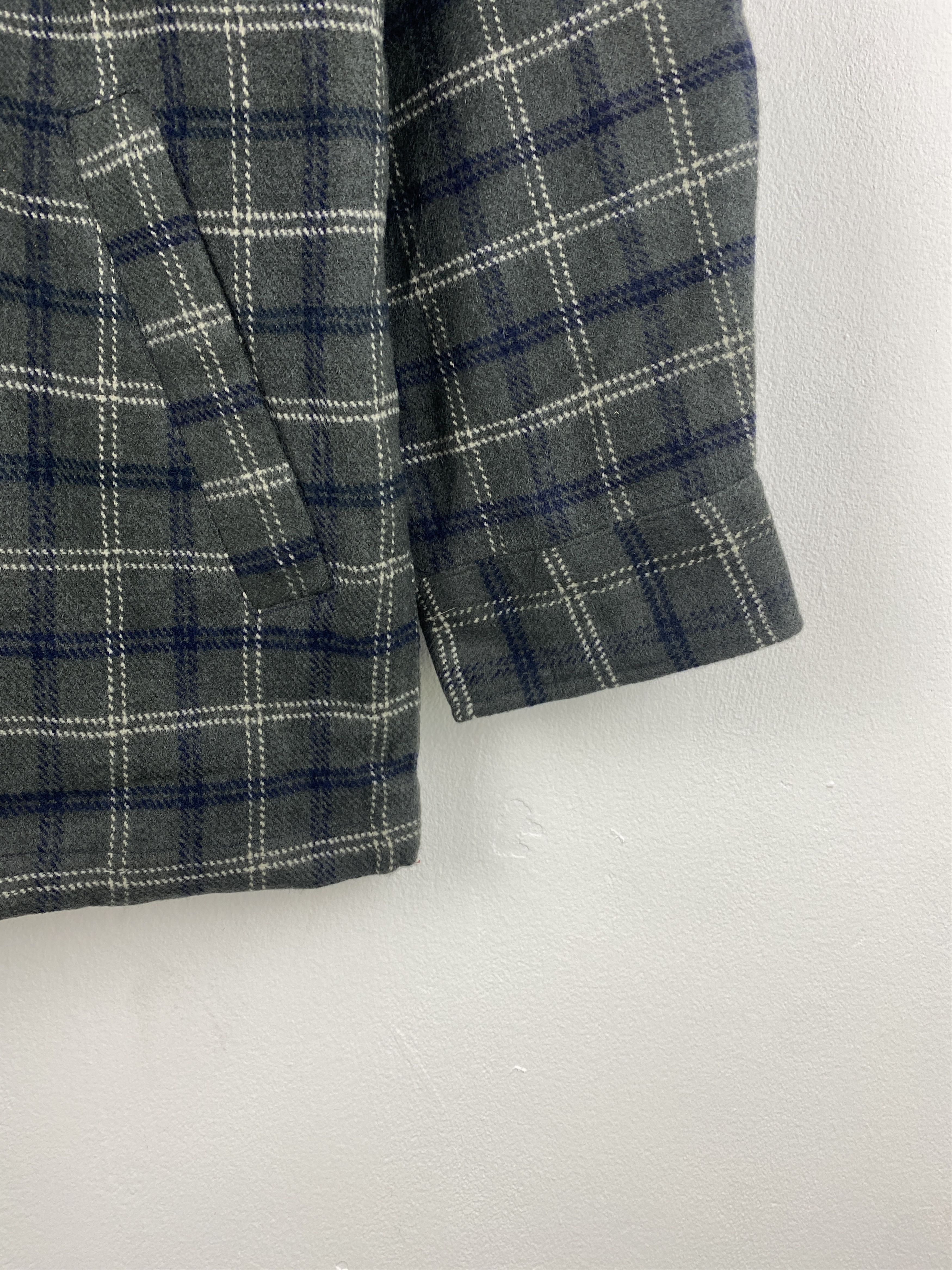 Other Vintage 80s Black bass Plaid Wool Flannel Jacket J1988 Size US L / EU 52-54 / 3 - 10 Thumbnail
