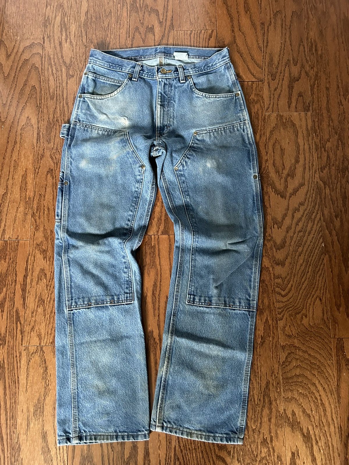 Image of Vintage Double Knee Denim Jeans in Blue, Men's (Size 30)