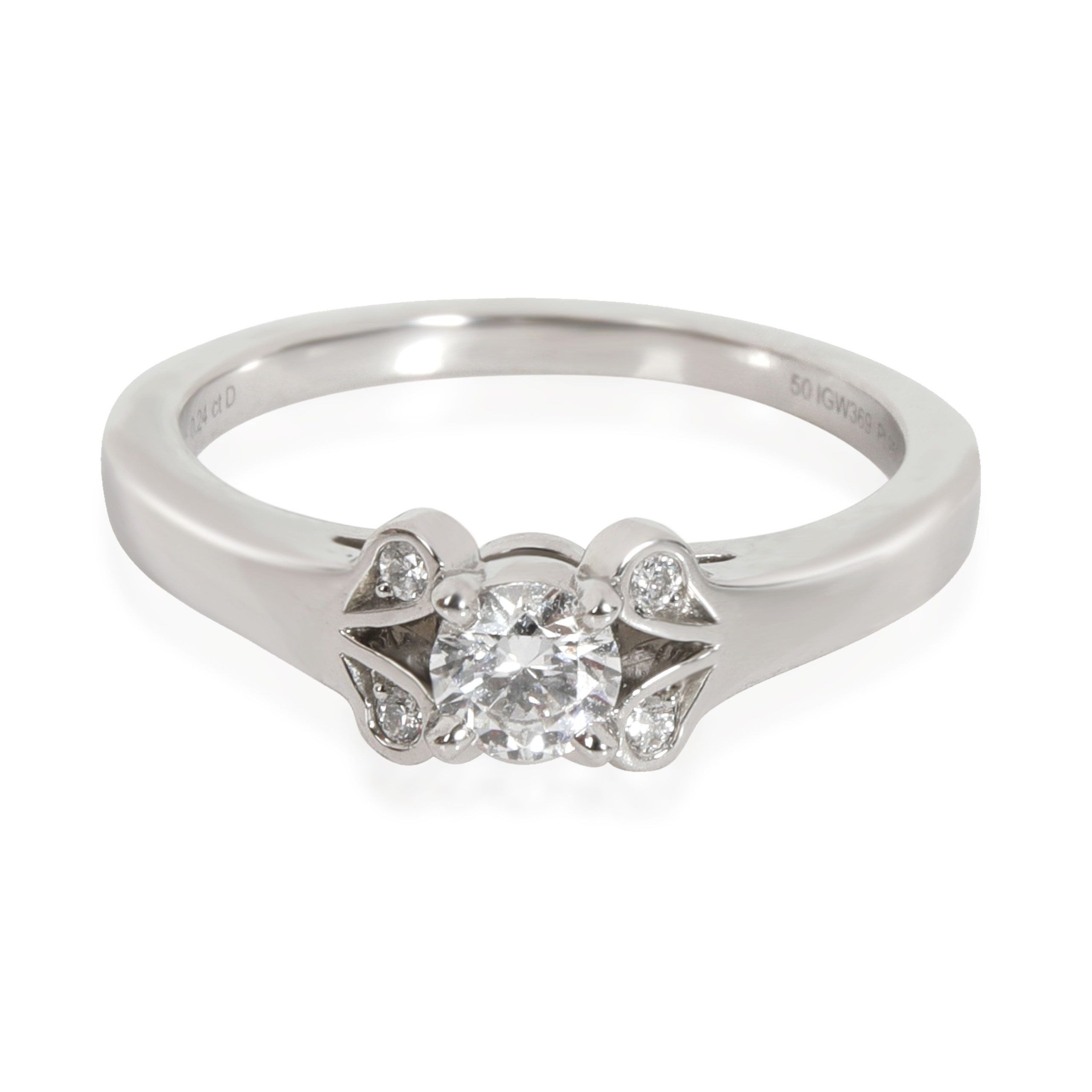 image of Cartier Ballerine Diamond Engagement Ring In Platinum E Vvs2 0.27 Ct in Silver, Women's