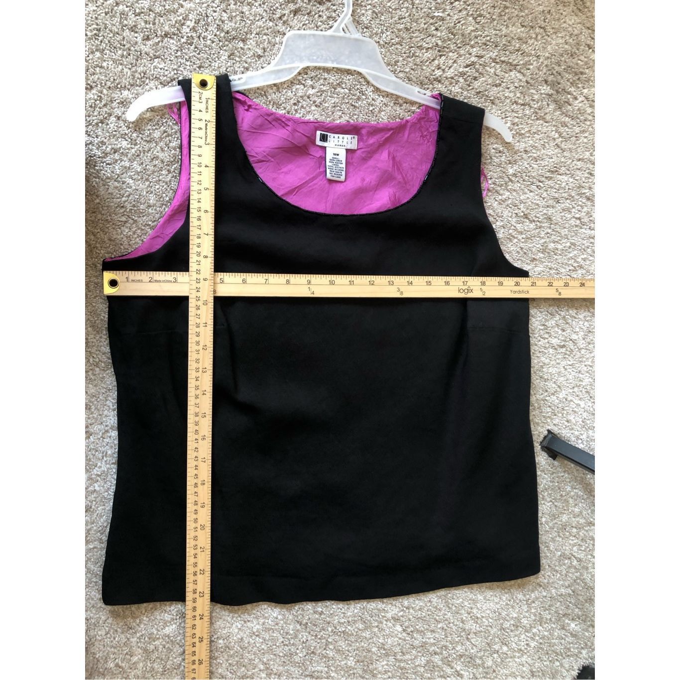 Other Carole Little Women’s Black with Pink Lining and Beaded Neck Size XXL / US 16-18 / IT 52-54 - 6 Thumbnail