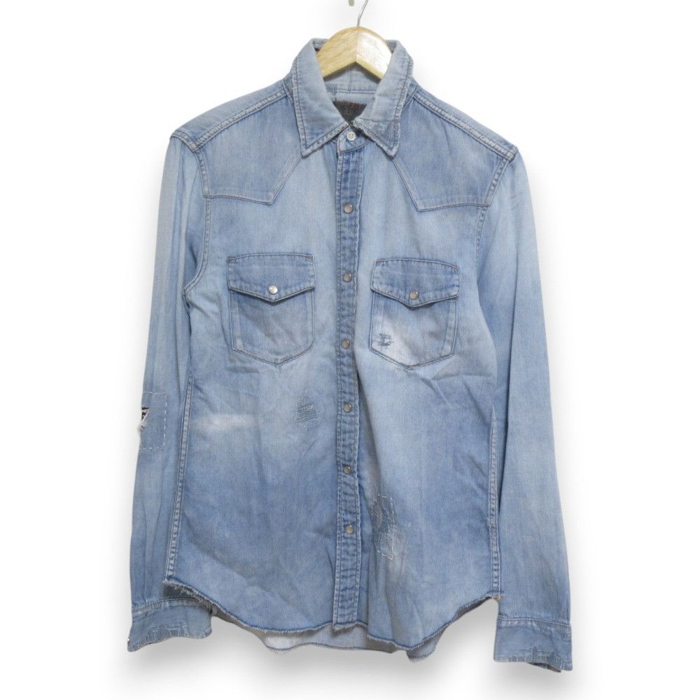 Other Other R.H Vintage Denim Shirt Denim Dress Shirt DUTY FREE for USA Size ONE SIZE - 1 Thumbnail