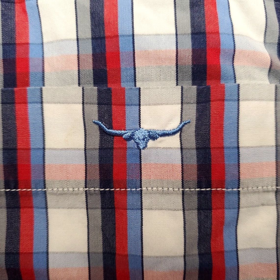 Vintage RM Williams Shirt Mens Big 1X Red Blue Plaid Relaxed Fit Short Sleeve Bush Outfitter Button-Up Casual Cotton Size US XL / EU 56 / 4 - 5 Thumbnail