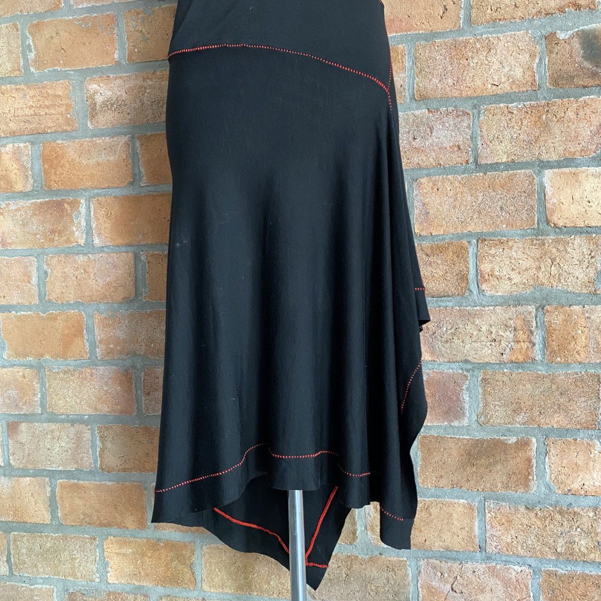 Issey Miyake ISSEY MIYAKE Black Asymmetrical Stitch Dress Size XS / US 0-2 / IT 36-38 - 5 Thumbnail