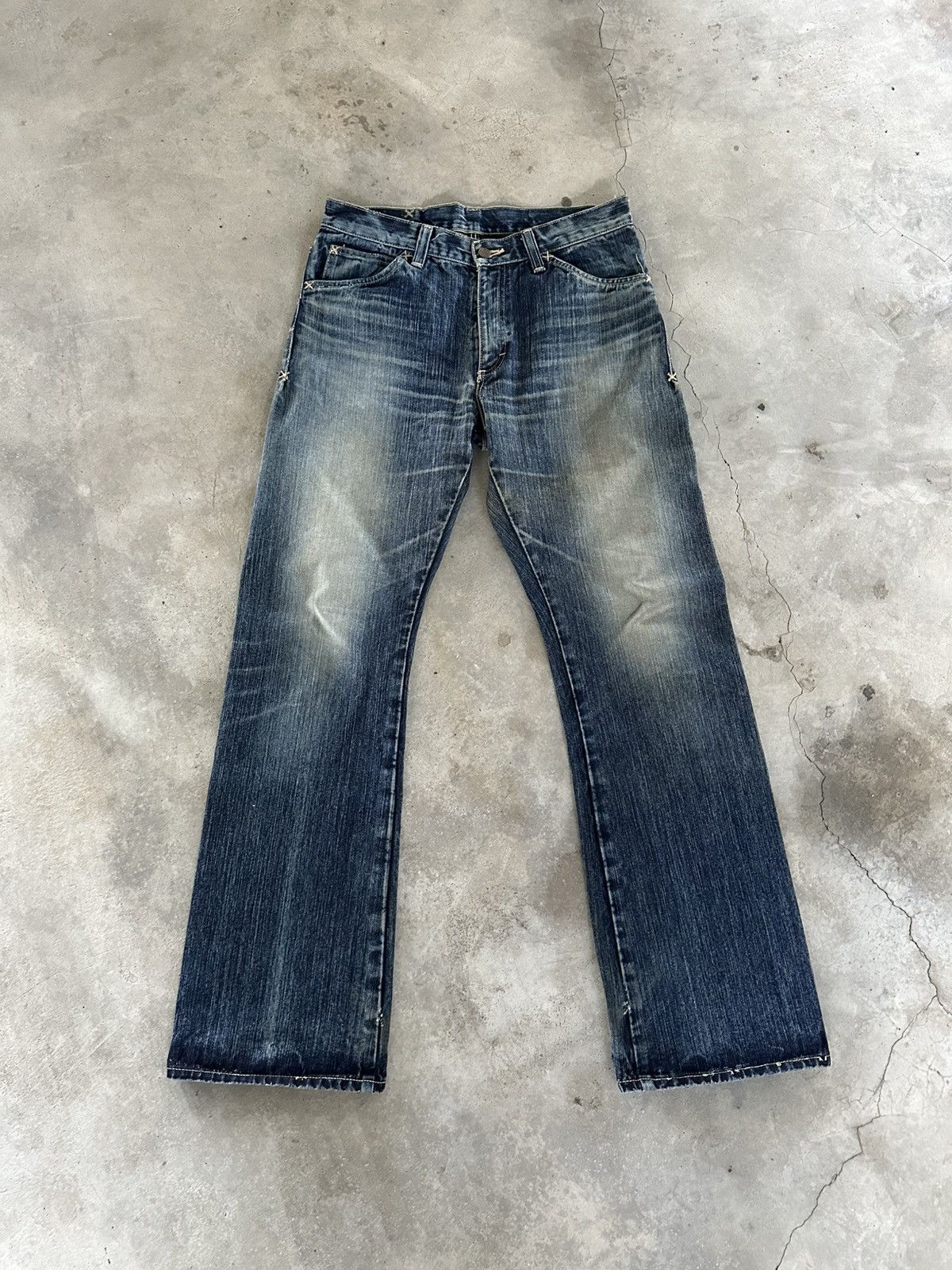 If Six Was Nine Flare Jeans Lee Riders Bootcut Denim Jeans Size US 31 - 1 Thumbnail