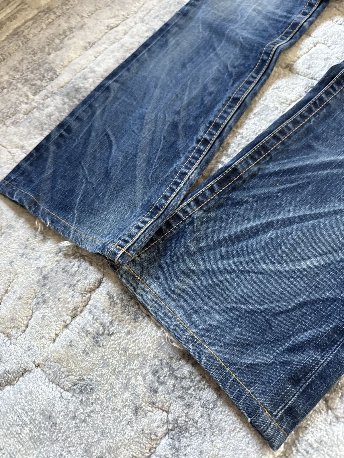 If Six Was Nine 2000s Lolita Japan Studded Pyramid Whiskers Flared Jeans Size US 30 / EU 46 - 12 Thumbnail
