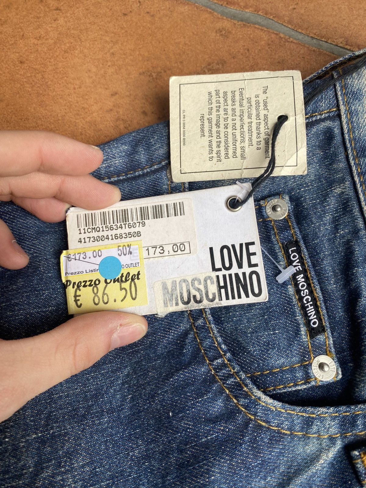 Love Moschino Love Moschino Luxury jeans women new blue Size 33" - 5 Thumbnail