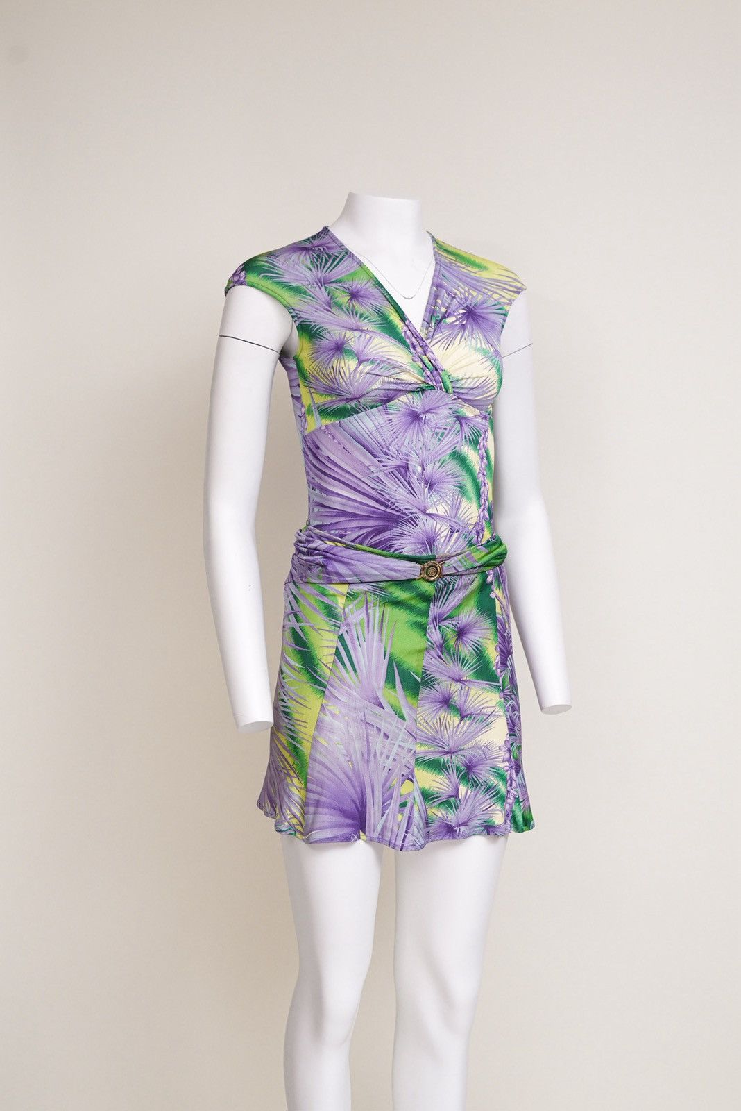 Versace Versace Floral Purple Top & Skirt Set Size ONE SIZE - 3 Thumbnail