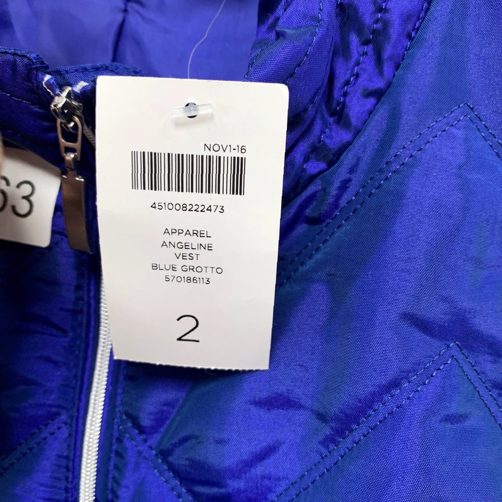 Vintage **VINTAGE NEW Weekend Chico's Women Sleeveless Blue Puffer Vest NWT** User: **NEW Weekend Chico's Women Sleeveless Blue Puffer Vest NWT** Size S / US 4 / IT 40 - 4 Thumbnail