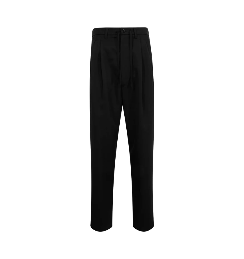 Lemaire o1h1sh11225 Drawstring Pleated Pants in Black Size US 30 / EU 46 - 1 Thumbnail