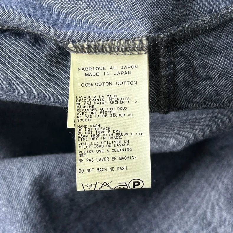 Yohji Yamamoto Yohji Yamamoto 12ss open line denim short sleeve shirt Size US L / EU 52-54 / 3 - 6 Thumbnail