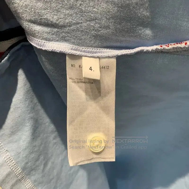 Thom Browne Thom Browne Blue Cotton Men's T-Shirt . Size US M / EU 48-50 / 2 - 8 Thumbnail