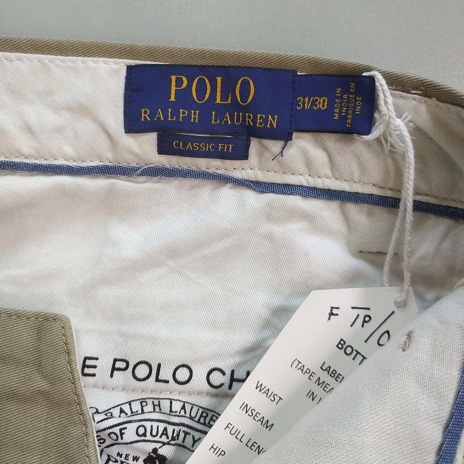 Polo Ralph Lauren Polo Ralph Lauren Classic Fit Chino Pant FTP 0008 Size US 31 - 8 Thumbnail