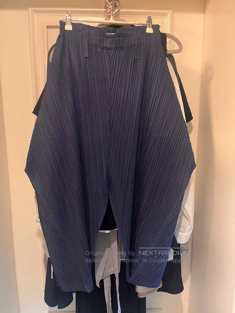 Issey Miyake Issey Miyake size:3 Dark Fog Blue Asymmetric Pants Size 31" - 4 Thumbnail