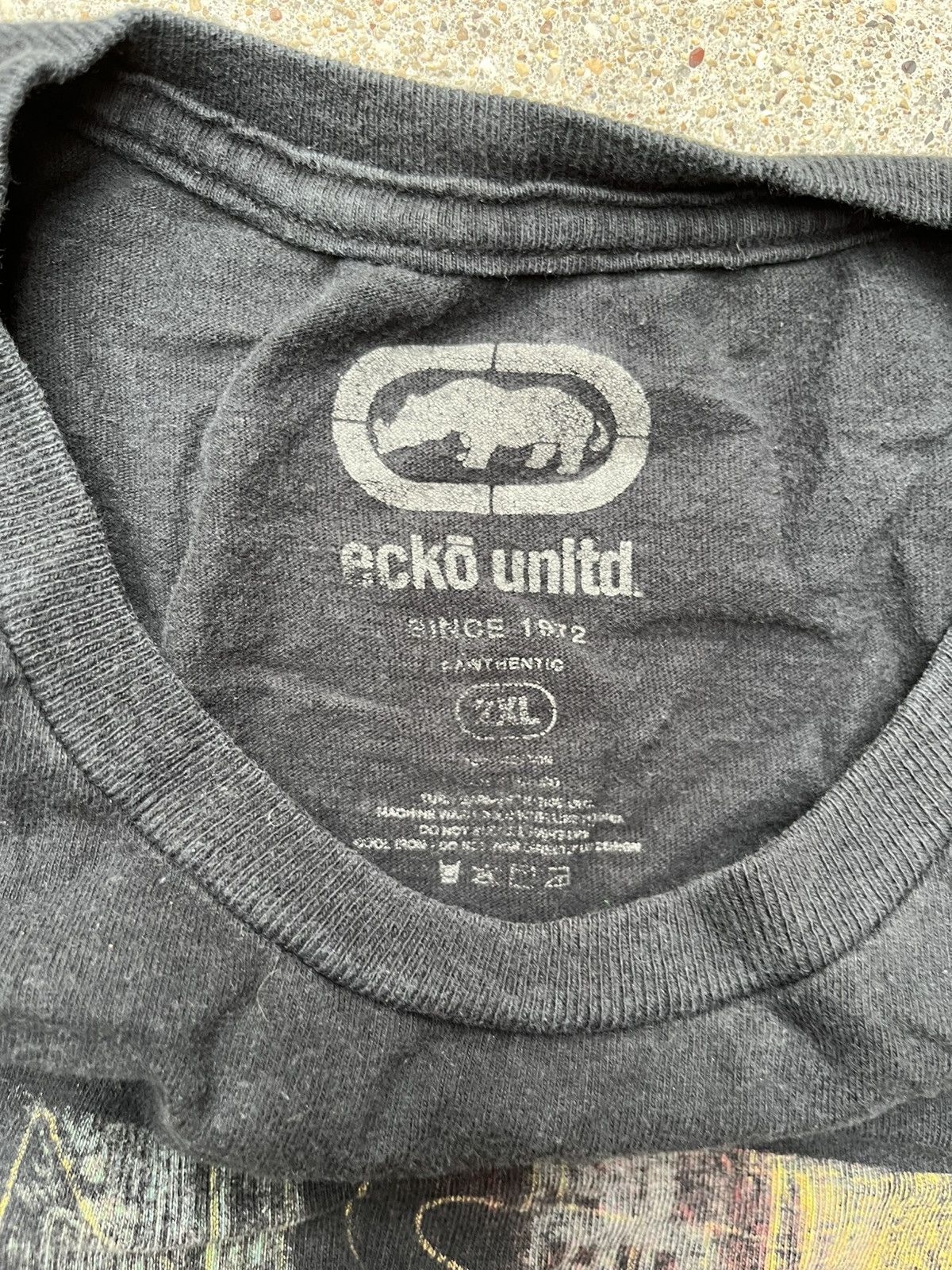 Ecko Unltd. Ecko unltd. Faded Black Affliction Tee Shirt Size US XL / EU 56 / 4 - 4 Thumbnail