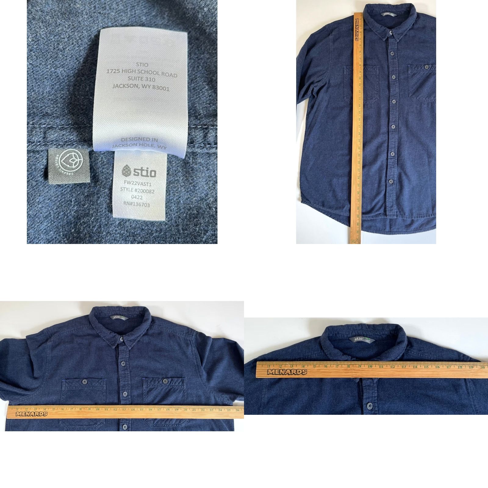 Vintage Stio Men’s Miter Lightweight Flannel Shirt XL Blue Cotton Organic Size US XL / EU 56 / 4 - 8 Thumbnail