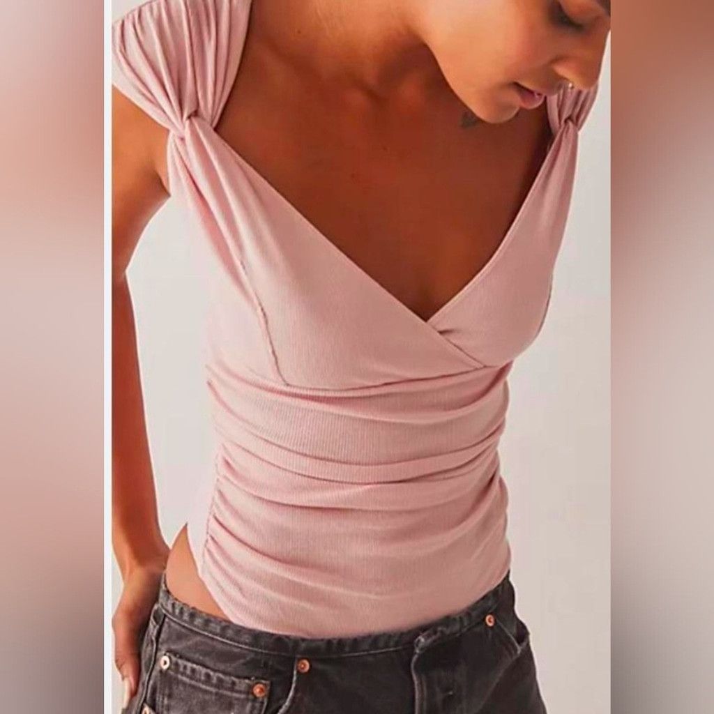 Free People Free people another love silver pink bodysuit size large Size L / US 10 / IT 46 - 3 Thumbnail