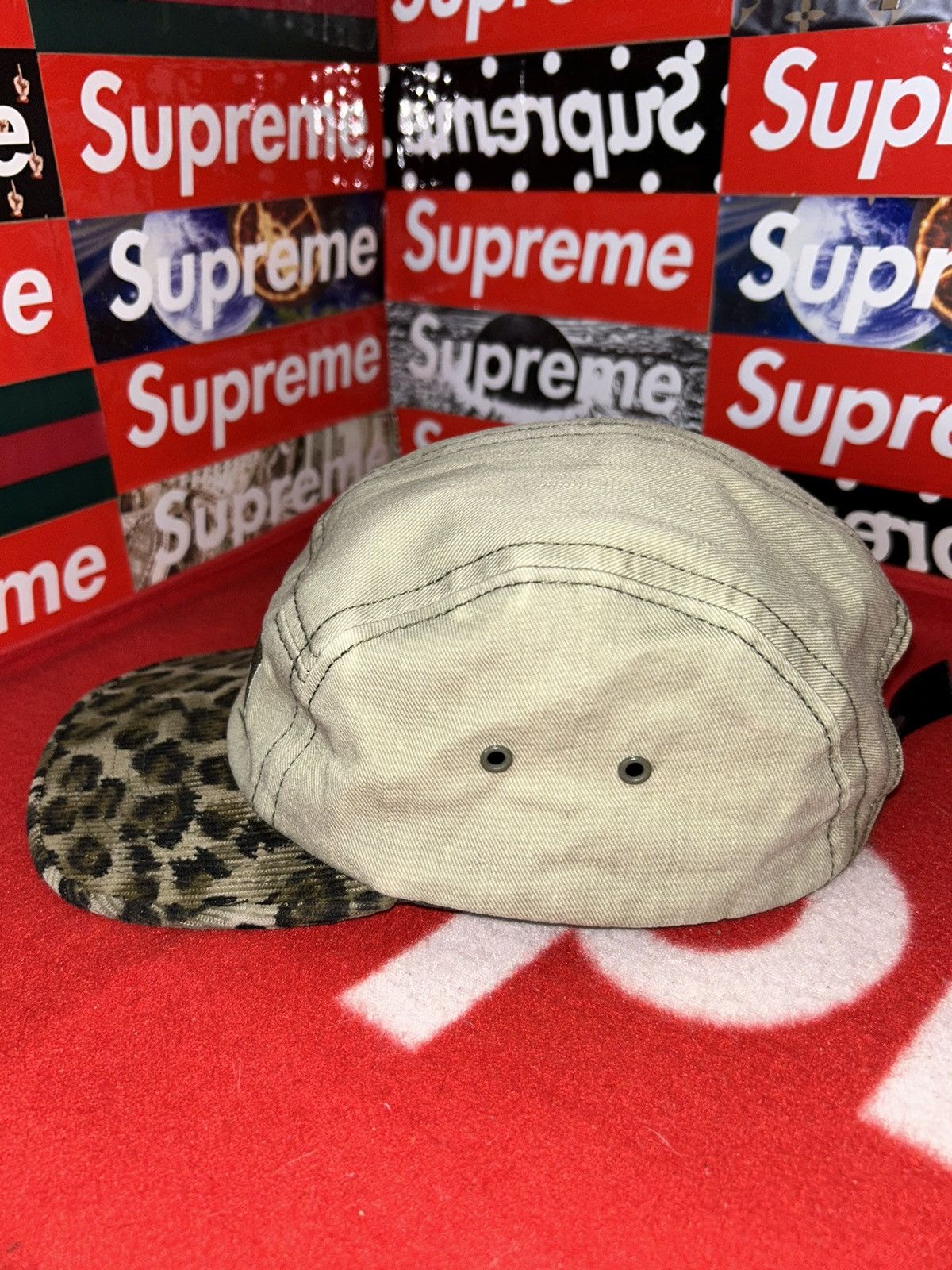 Supreme Supreme Safari Leopard Camp Cap Olive FW11 VNDS RARE HAT Size ONE SIZE - 5 Thumbnail