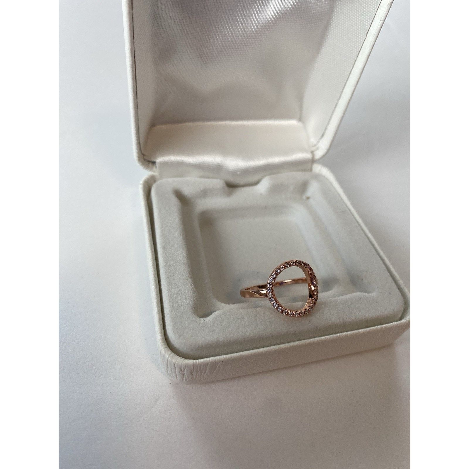 Other Rose Gold Open Circle Karma Ring Stacking Dainty Sz 8 Size ONE SIZE - 11 Thumbnail