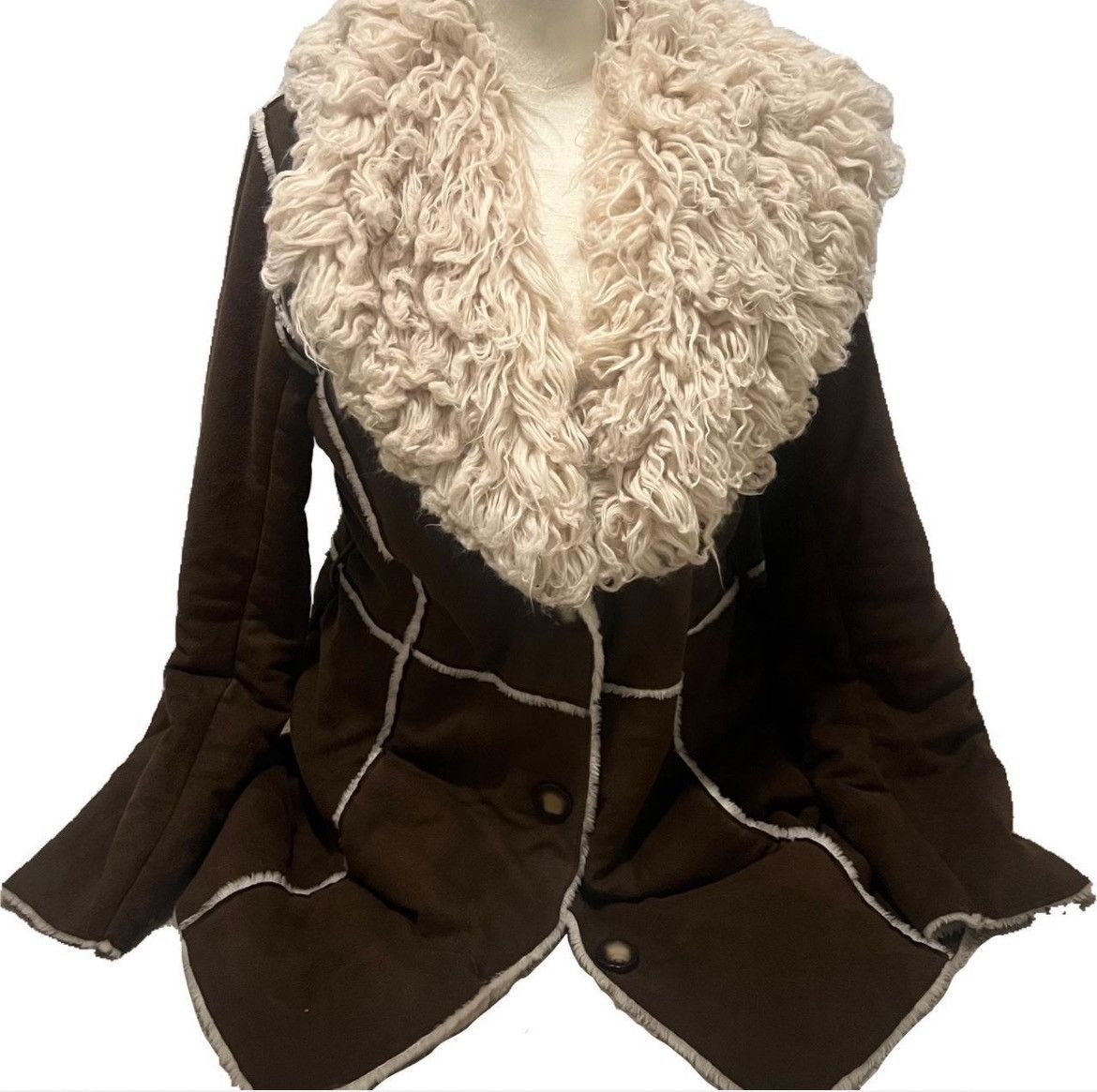 Romeo Gigli Brown rodeo girl jacket with fur weatern style Size ONE SIZE - 1 Preview