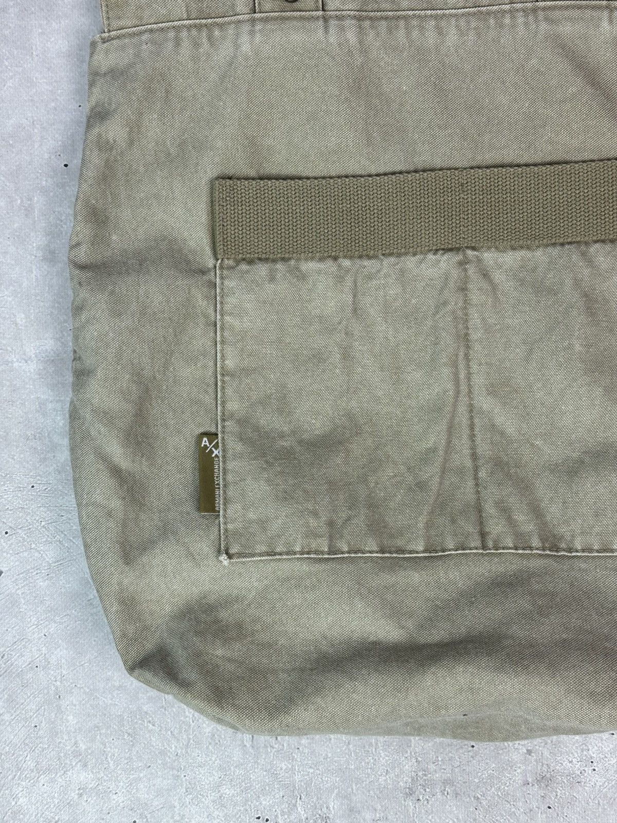 Armani Exchange Vintage Armani Exchange Beige Denim Washed Handle Bag Size ONE SIZE - 6 Thumbnail