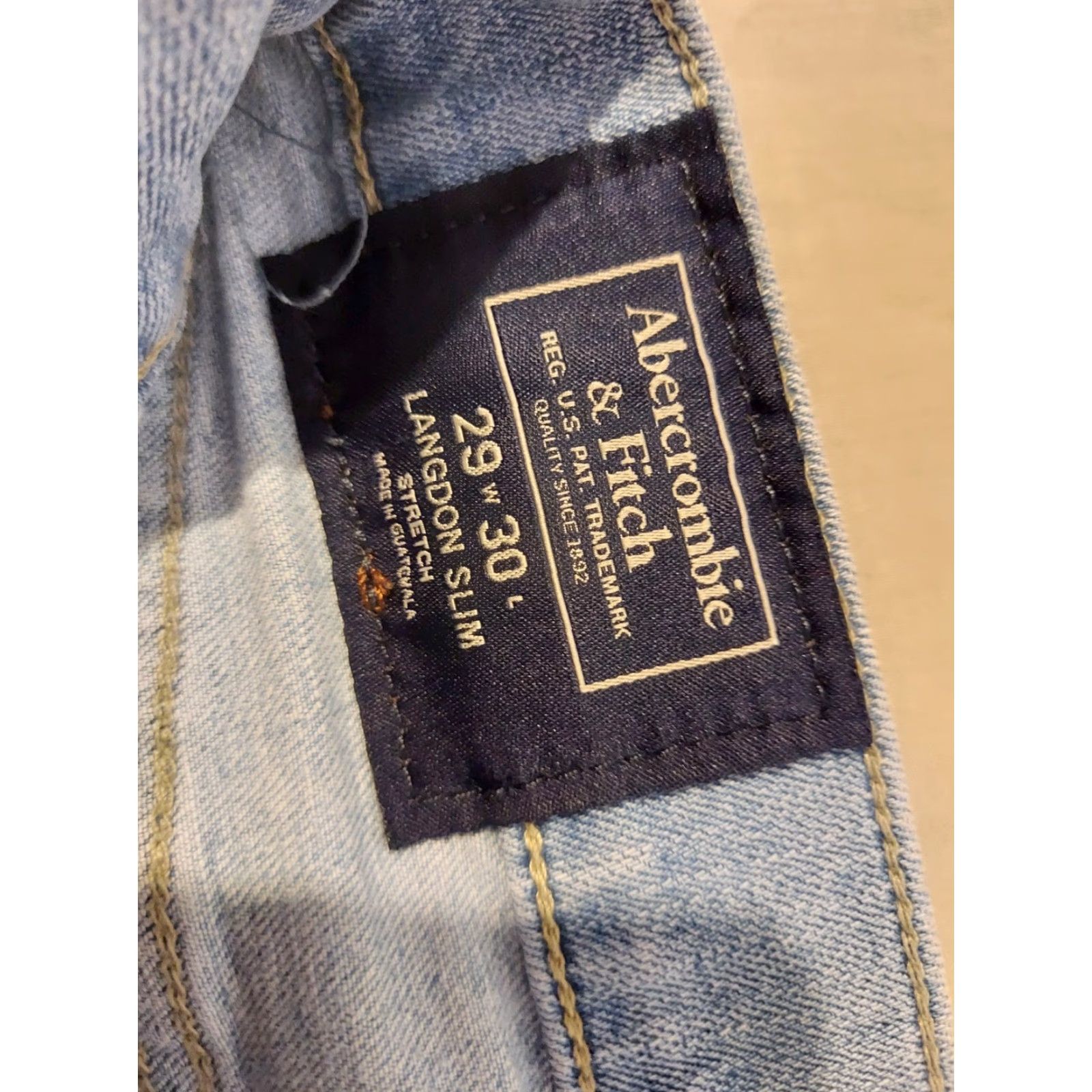 Abercrombie & Fitch VINTAGE Abercrombie & Fitch Jeans Mens Slim Straight 29x30 Blue Denim Pants Slimming 90s Mens Size US 29 - 7 Thumbnail