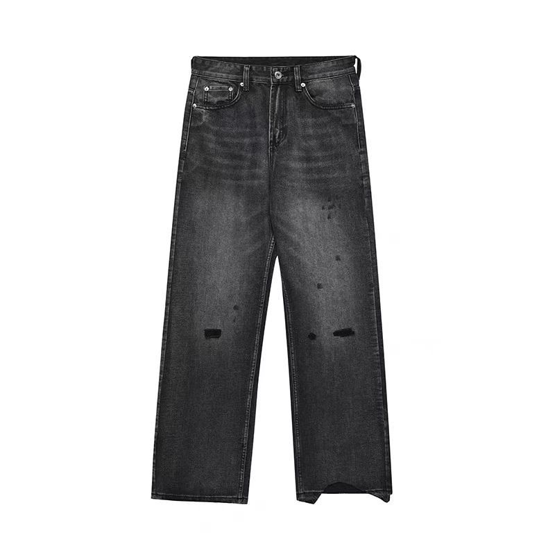 Japanese Brand × Vintage Washed Black Ripped Loose Hip Hop Jeans Size US 32 / EU 48 - 4 Thumbnail