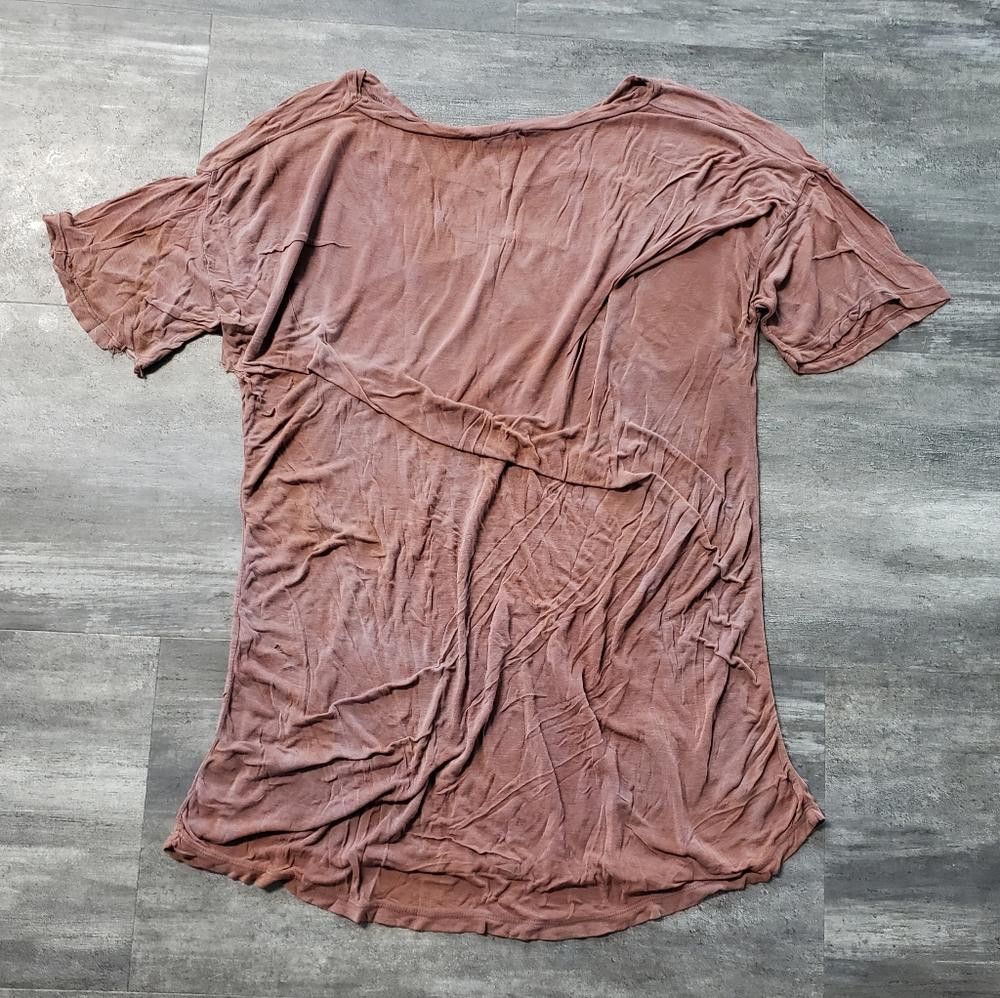 Designer Chocolate Oversized BM Long Distressed Sleeve Size ONE SIZE - 2 Thumbnail