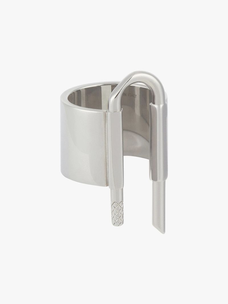 Givenchy o1n1vont0326 Size:52/U Lock Ring in Silver Size ONE SIZE - 3 Thumbnail