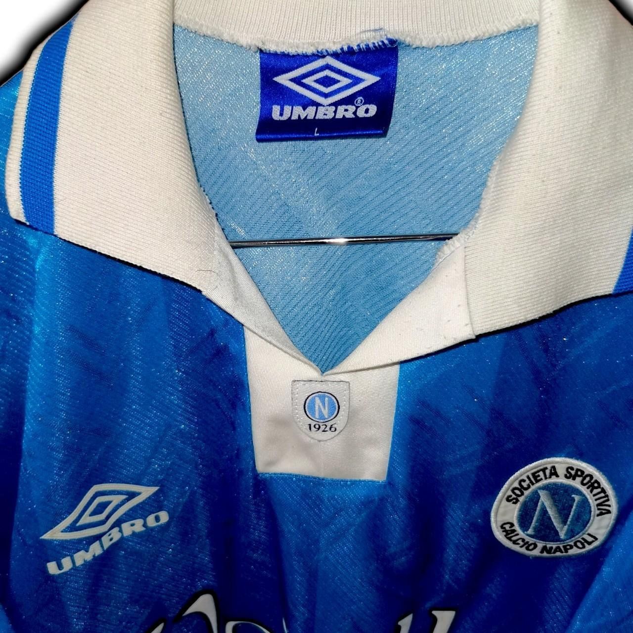 Umbro SSC Napoli 1993 1994 1995 Home Shirt Jersey Size US L / EU 52-54 / 3 - 3 Thumbnail