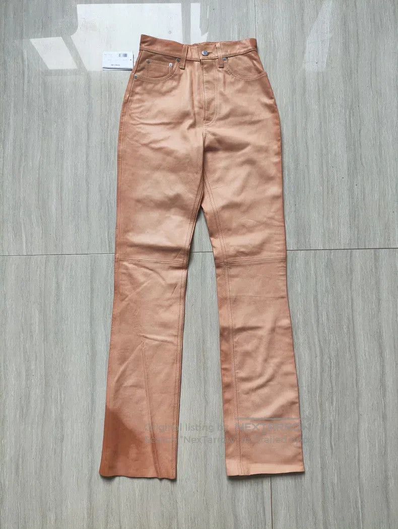 Helmut Lang Helmut Lang Sandy Leather Pants Showpiece Size US 28 / EU 44 - 1 Thumbnail