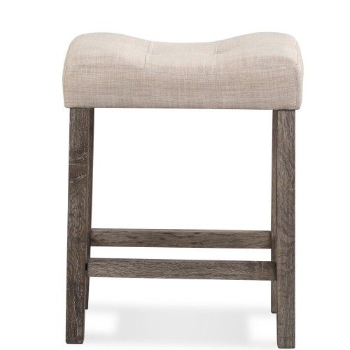 Designer × Homemade Sora Button Tufted Counter Height Saddle Stool, Set of 2, Ta Size US L / EU 52-54 / 3 - 7 Thumbnail