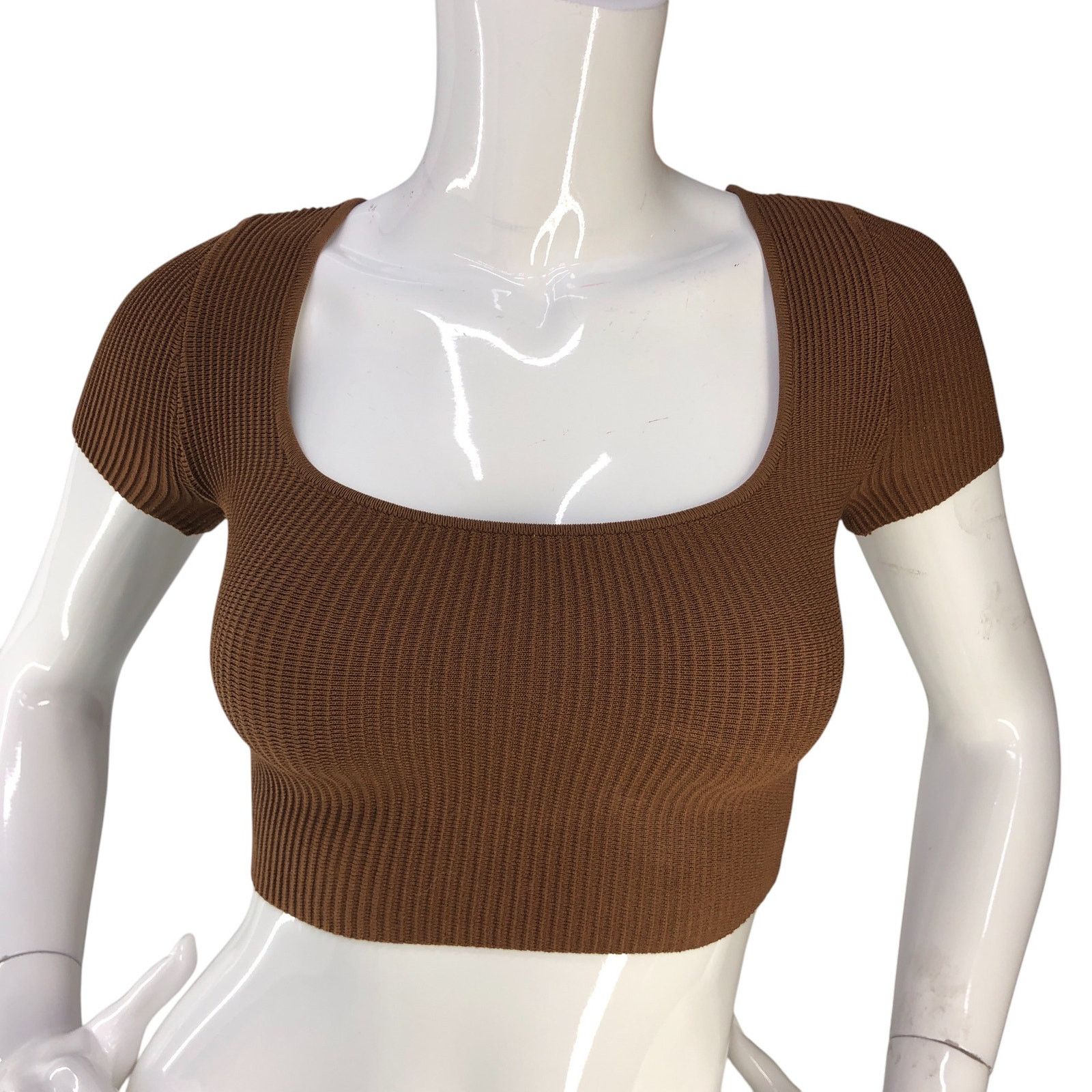 Aritzia Aritzia Babaton Size 2XS Top Sculpt Knit Square Neck Crop Size XXS / US 00 / IT 34 - 11 Thumbnail
