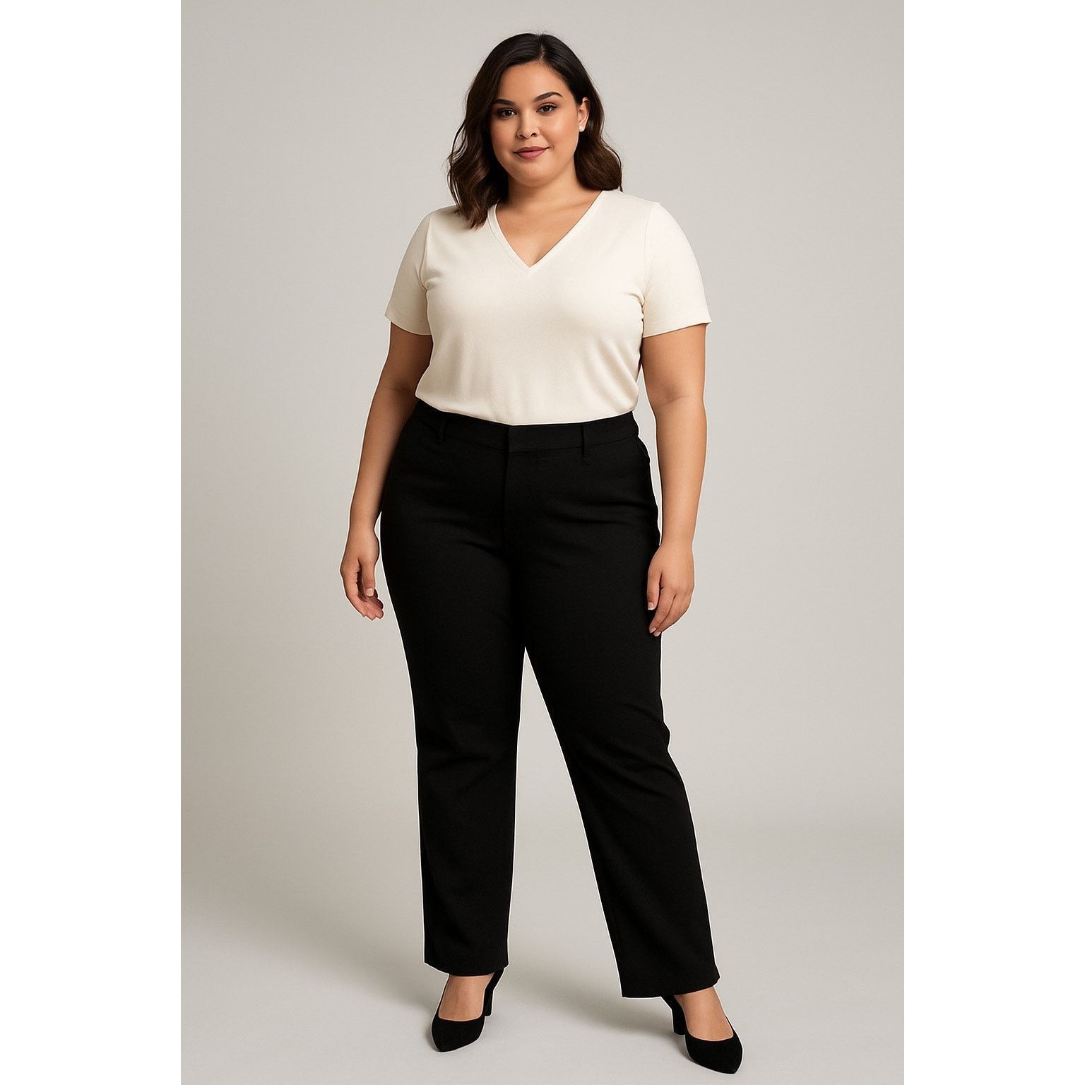 Other Nicole Miller New York Black Straight Leg Pants Plus Size 16 Size 38" / US 16 / IT 52 - 1 Thumbnail