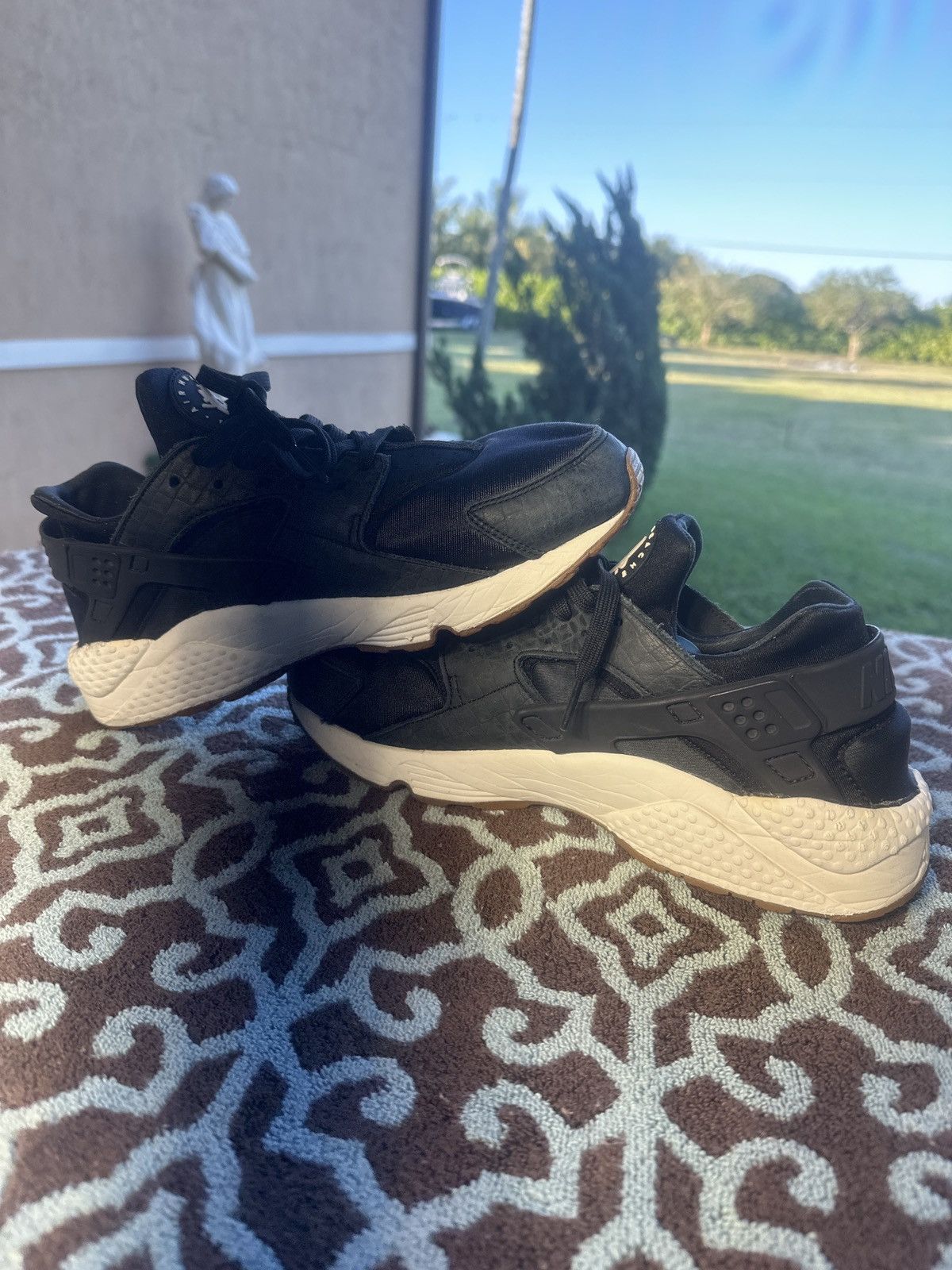 Nike Nike Air Huarache Run Premium 'Black Snakeskin' Size US 11 / IT 41 - 5 Thumbnail