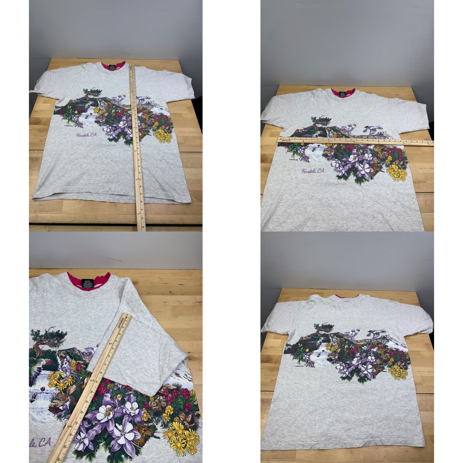 Doublet VINTAGE Signal Nature Shirt XL Gray 90s Unisex Adults Short Sleeve Crew Neck Graphic Print T-Shirt Size US XL / EU 56 / 4 - 8 Thumbnail