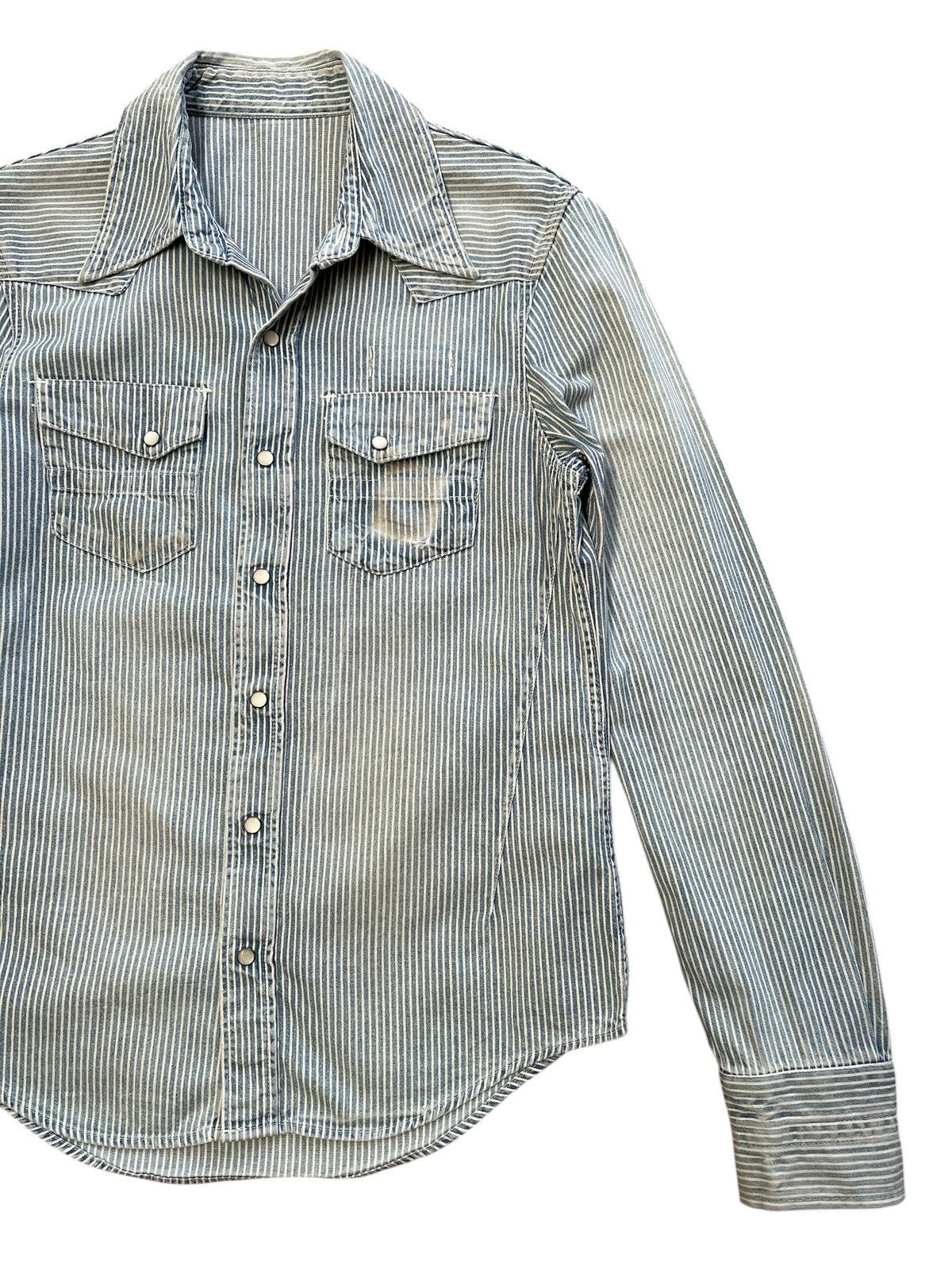Number (N)ine Number (N)ine S08-NNS001C Zippo Hickory Denim Shirt Size US S / EU 44-46 / 1 - 9 Thumbnail