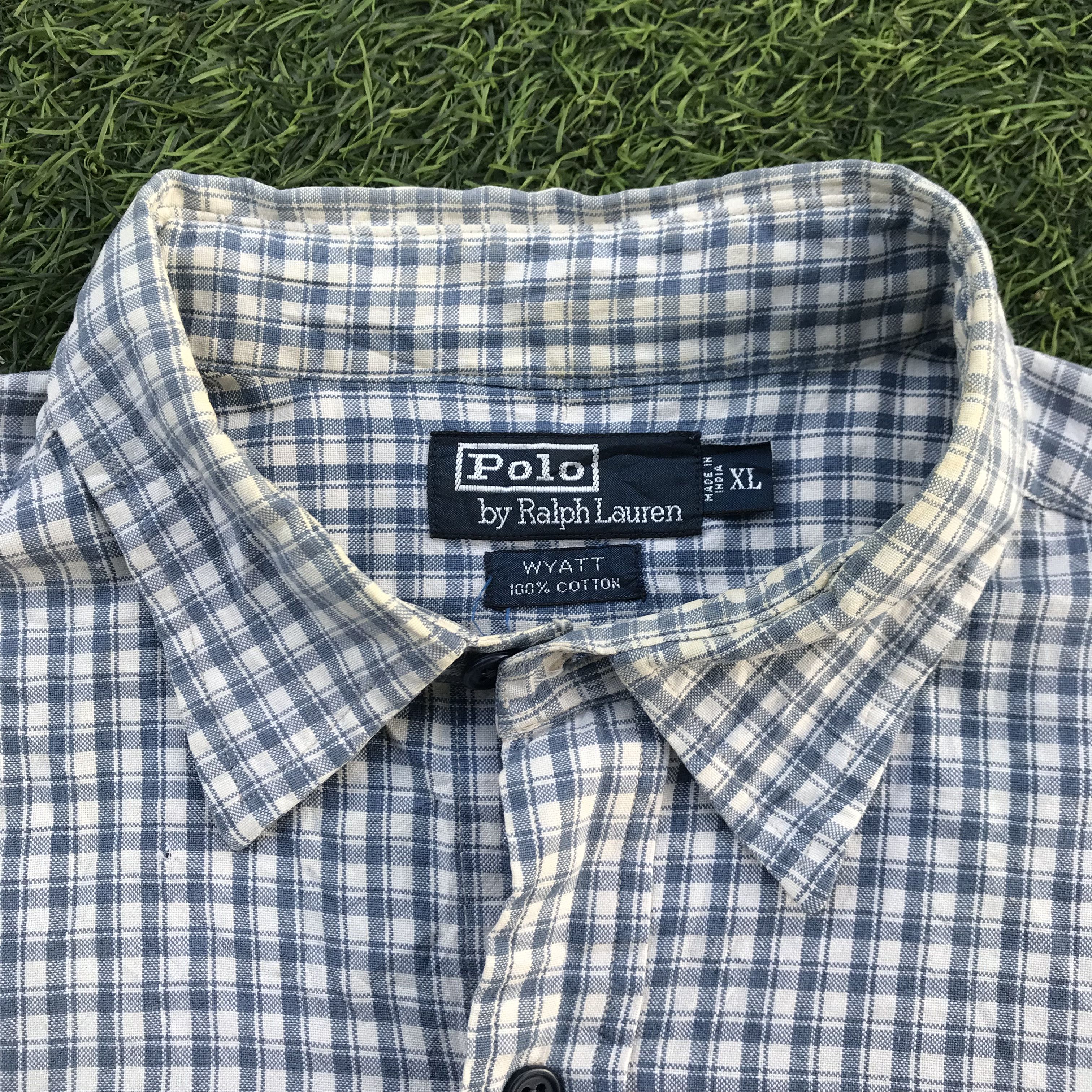 Polo Ralph Lauren × Vintage Vintage archive Polo ralph lauren Wyatt shirt checkered Size US XL / EU 56 / 4 - 11 Thumbnail