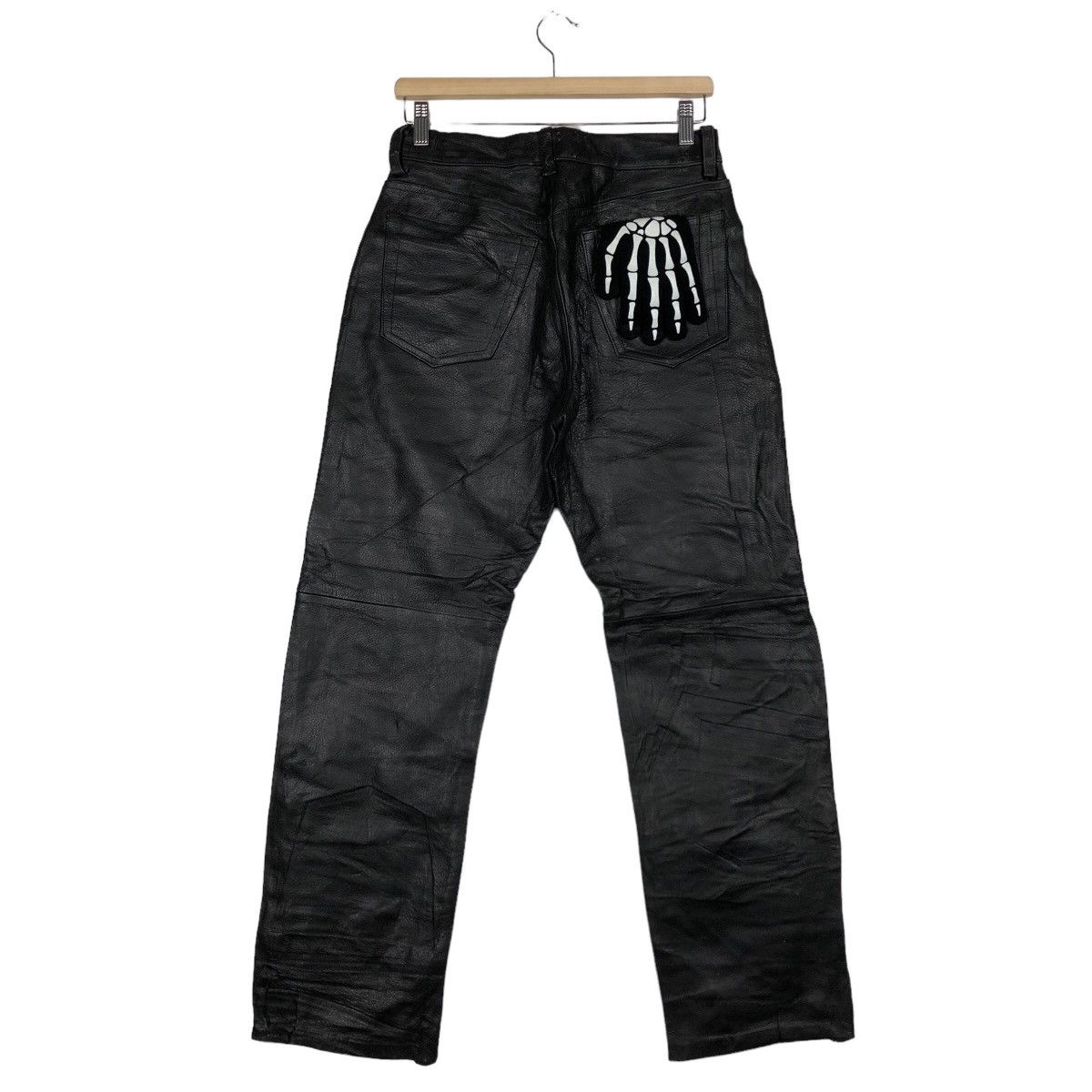 Genuine Leather Black 90s Genuine Leather Pants GGG Pour Homme Issey Miyake Size US 28 / EU 44 - 7 Thumbnail