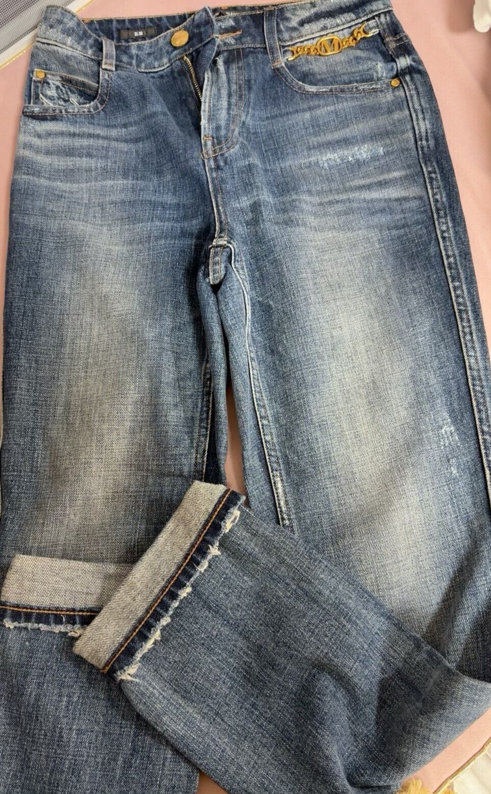 Miss Sixty Washed Blue Straight Jeans