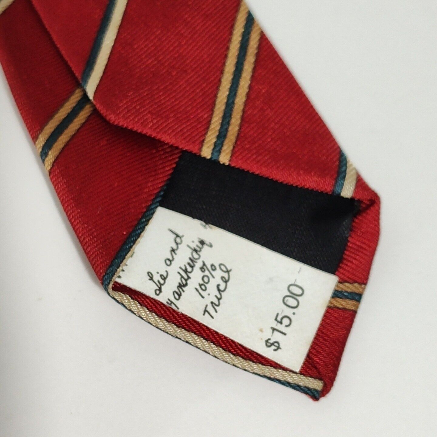 Other Vintage 60s 70s Wembley Red Stripe Men Slim Tie Necktie Work Size ONE SIZE - 6 Thumbnail