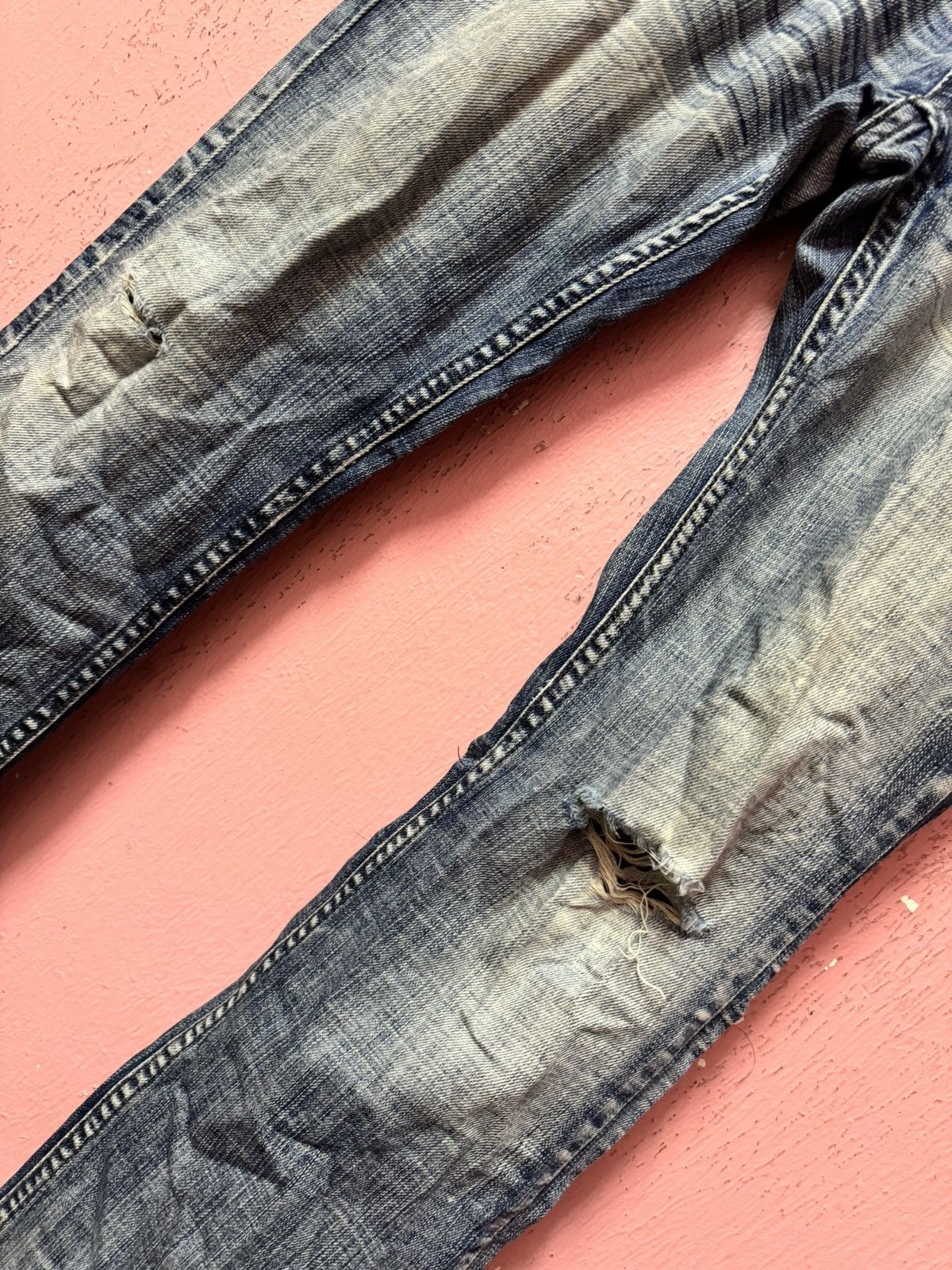 If Six Was Nine RUPERT DISTRESSED PUNK STYLE JEANS Size US 32 / EU 48 - 2 Thumbnail
