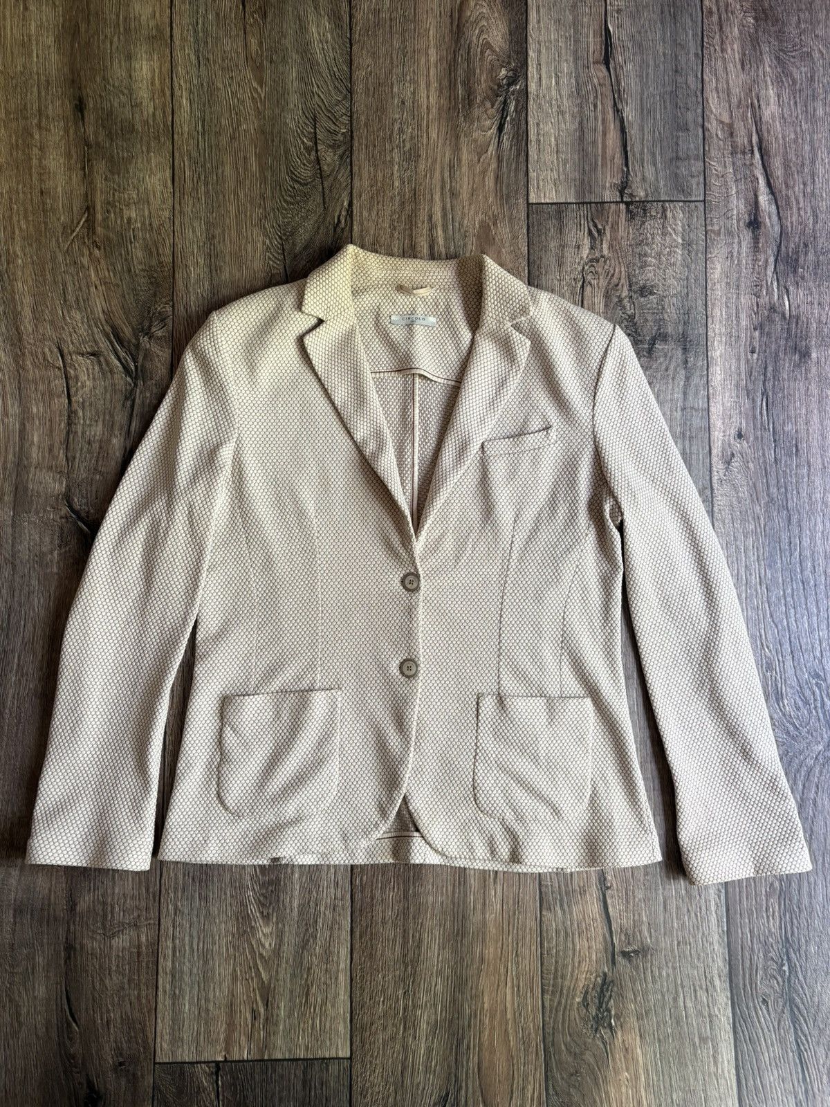 Circolo 1901 × Designer Circolo 1901 Women’s Cotton Blazer Jacket Textured Knit Size XL / US 12-14 / IT 48-50 - 1 Thumbnail