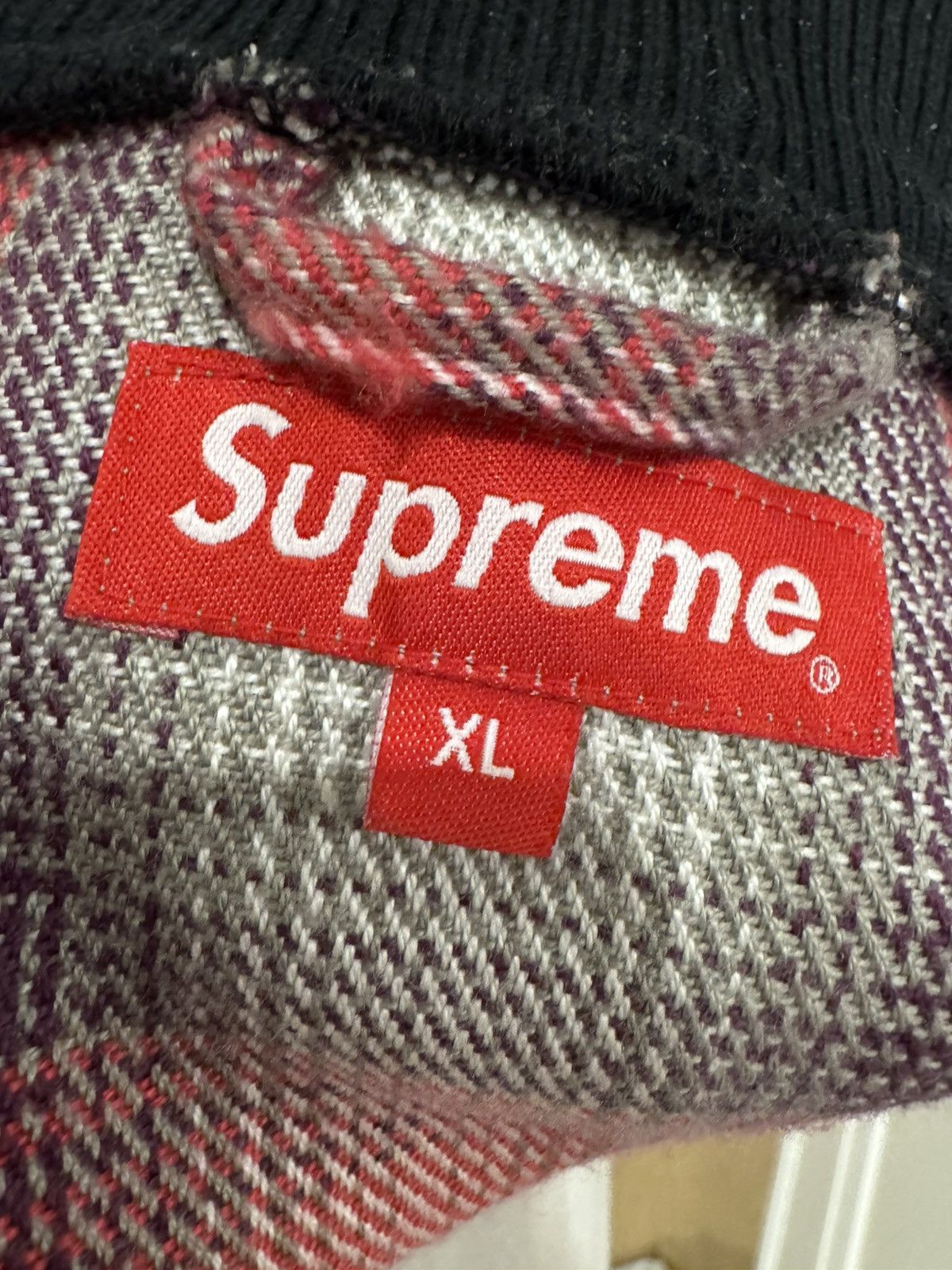 Supreme Supreme Plaid Bomber Red Size US XL / EU 56 / 4 - 8 Thumbnail