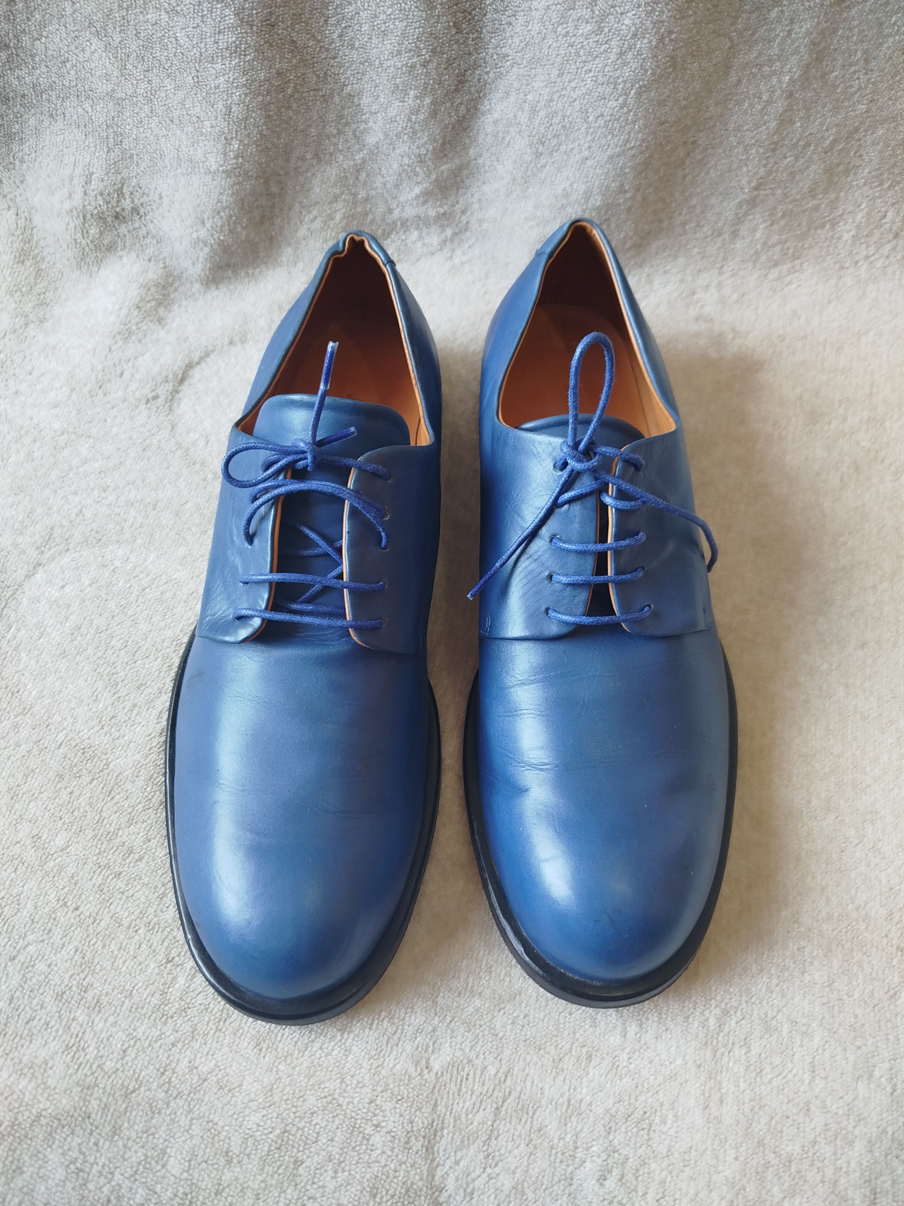 Jil Sander JIL SANDER cobalt blue leather derby shoes Size US 7.5 / IT 37.5 - 2 Thumbnail