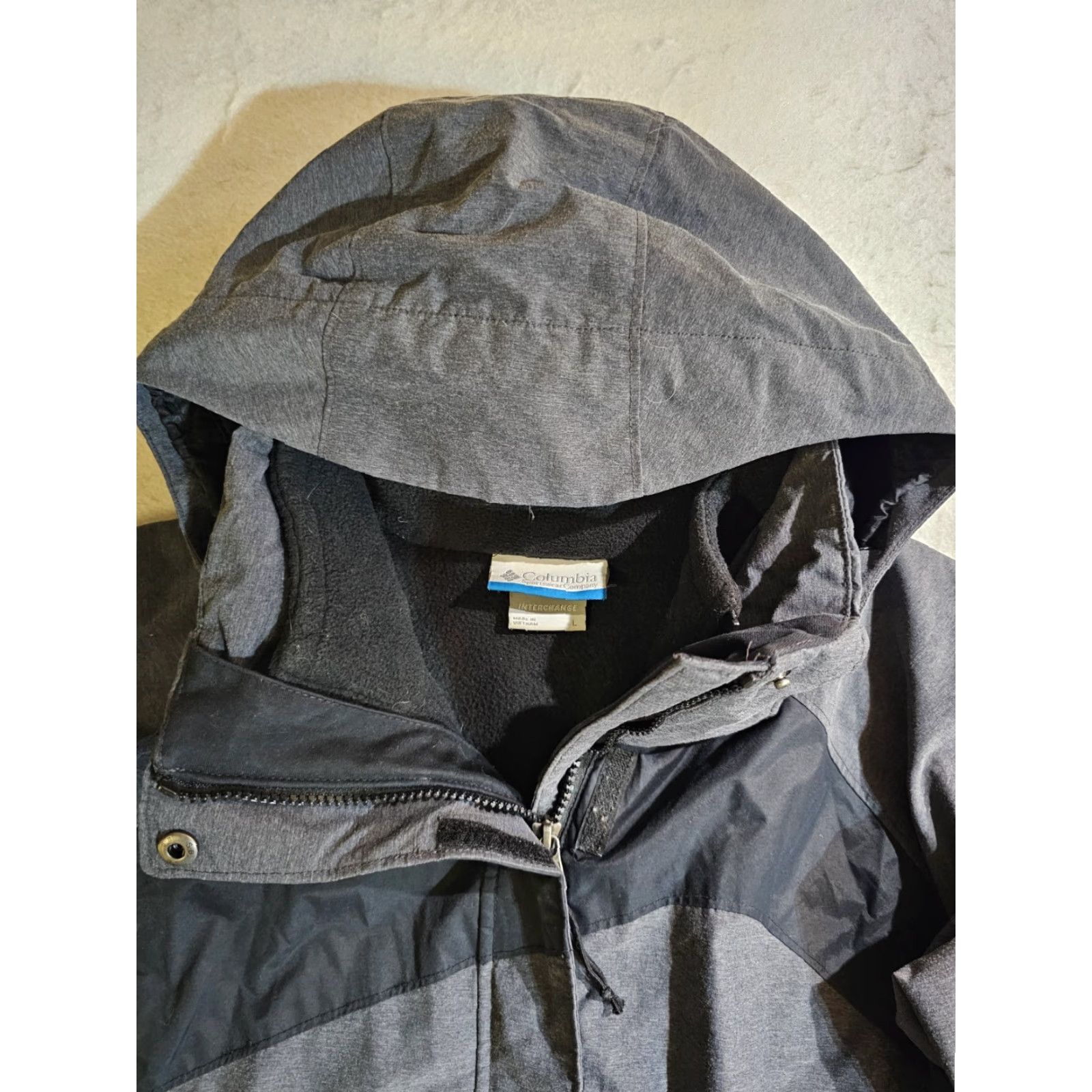 Vintage VINTAGE Columbia 3-in-1 Sleet To Street Interchange Jacket Women's Large Gray Regular Size Jacket Size L / US 10 / IT 46 - 3 Thumbnail