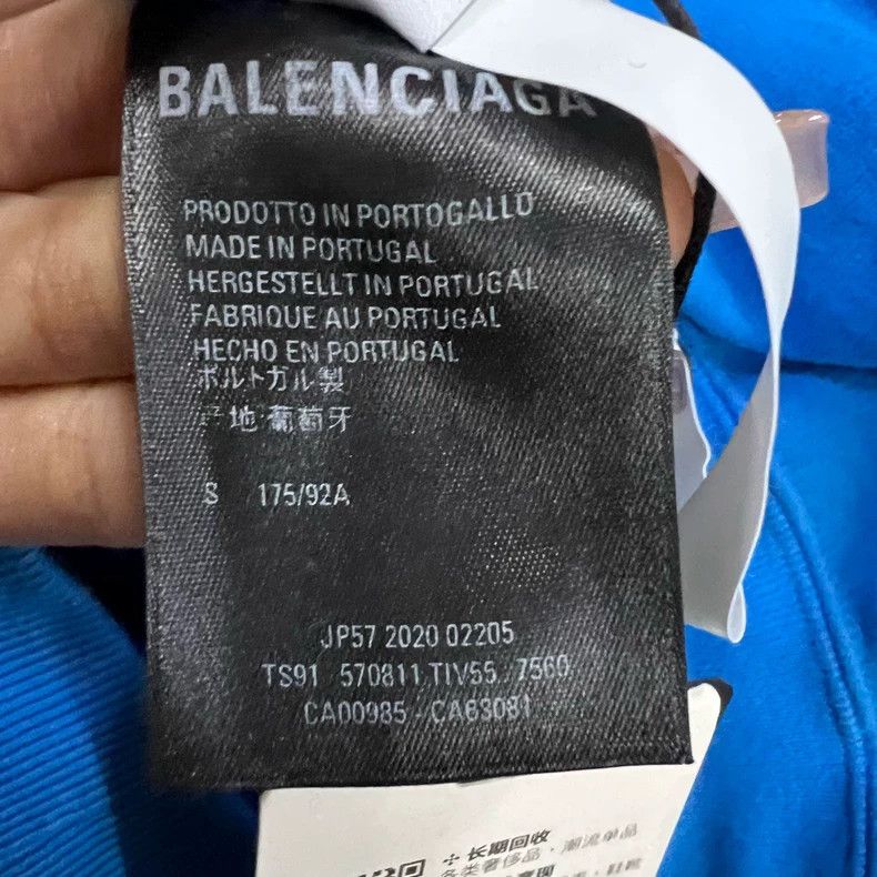 Balenciaga Balenciaga Blue logo hoodie Size US S / EU 44-46 / 1 - 3 Thumbnail
